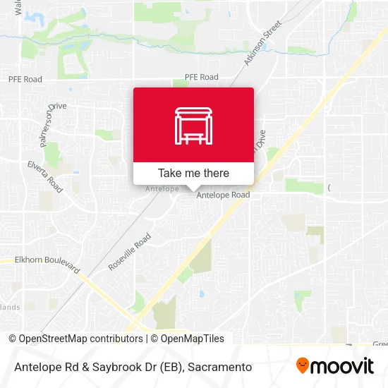 Mapa de Antelope Rd & Saybrook Dr (EB)
