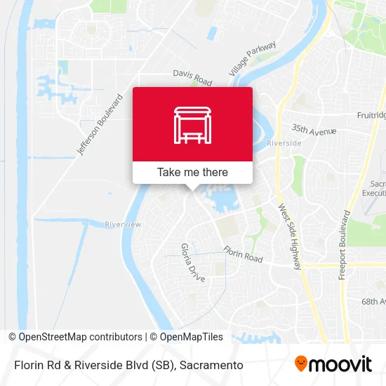 Mapa de Florin Rd & Riverside Blvd (SB)