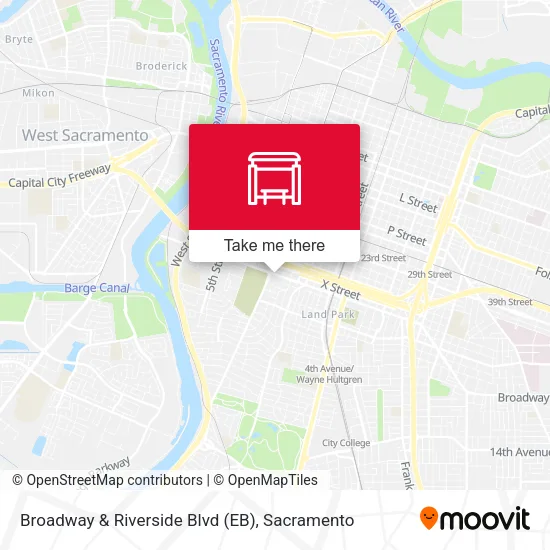 Mapa de Broadway & Riverside Blvd (EB)