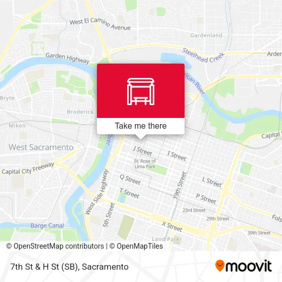 7th St & H St (SB) map