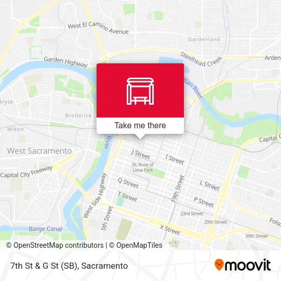 Mapa de 7th St & G St (SB)