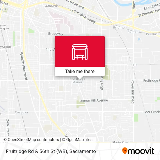 Mapa de Fruitridge Rd & 56th St (WB)