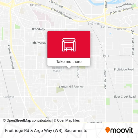 Fruitridge Rd & Argo Way (WB) map