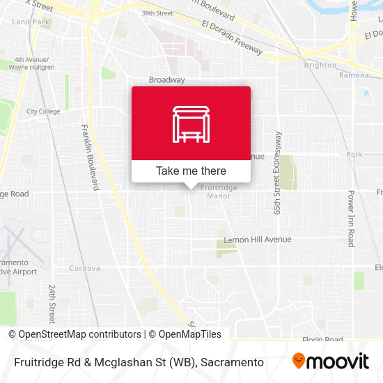 Mapa de Fruitridge Rd & Mcglashan St (WB)