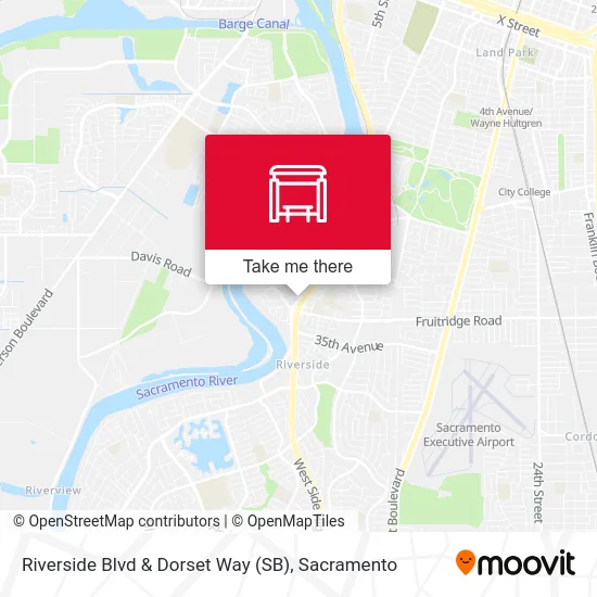 Riverside Blvd & Dorset Way (SB) map