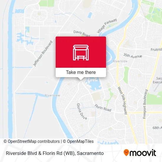 Mapa de Riverside Blvd & Florin Rd (WB)