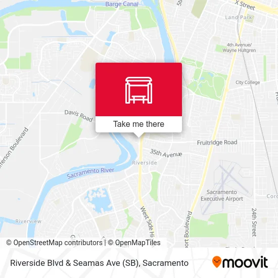 Riverside Blvd & Seamas Ave (SB) map