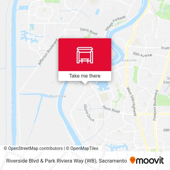 Mapa de Riverside Blvd & Park Riviera Way (WB)
