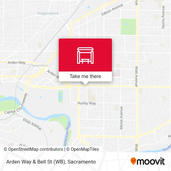 Mapa de Arden Way & Bell St (WB)