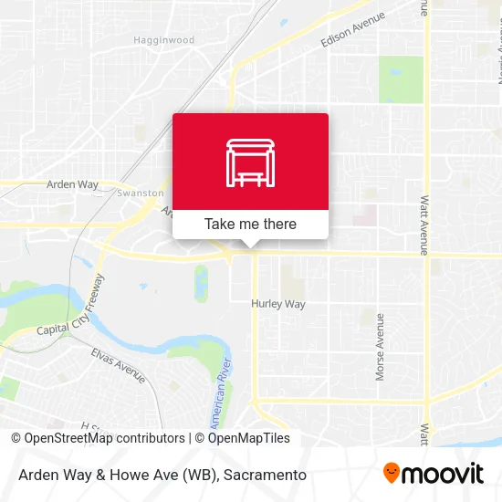 Mapa de Arden Way & Howe Ave (WB)