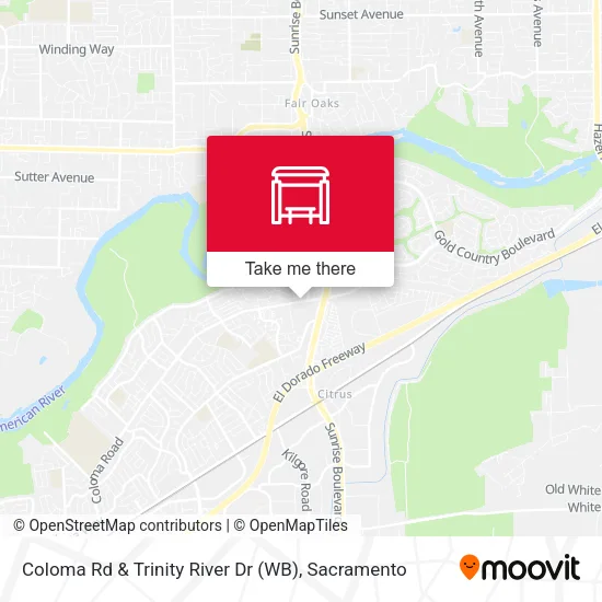Mapa de Coloma Rd & Trinity River Dr (WB)