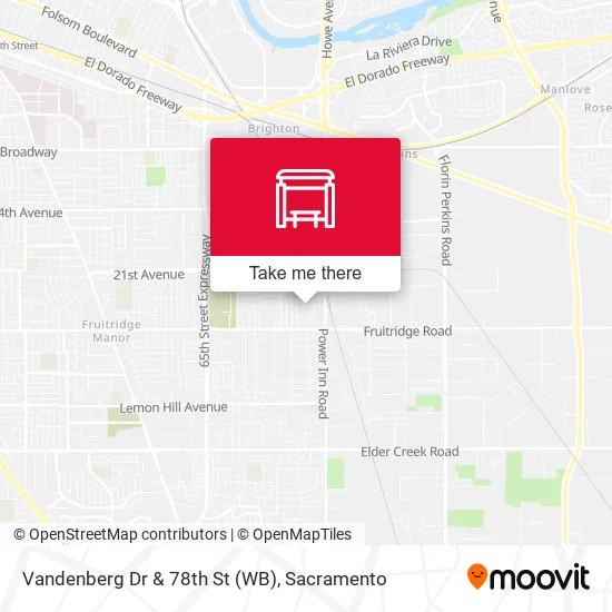 Mapa de Vandenberg Dr & 78th St (WB)
