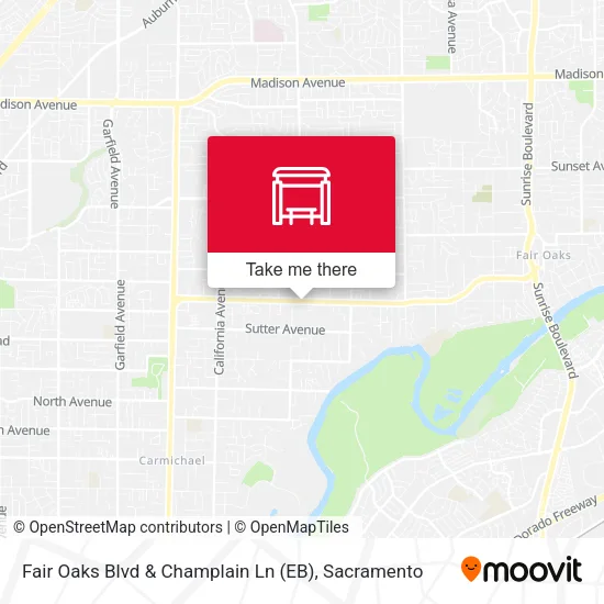 Fair Oaks Blvd & Champlain Ln (EB) map