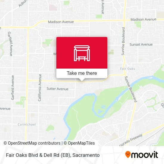 Fair Oaks Blvd & Dell Rd (EB) map