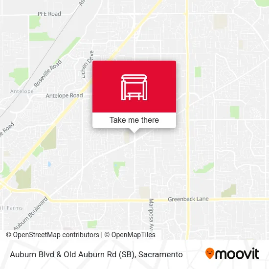 Mapa de Auburn Blvd & Old Auburn Rd (SB)