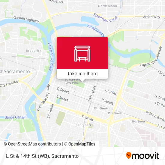 L St & 14th St (WB) map