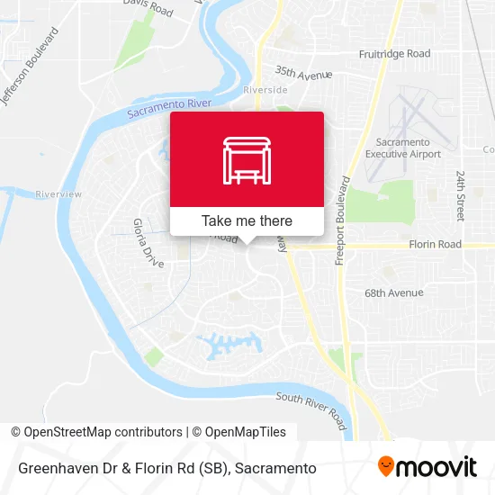 Greenhaven Dr & Florin Rd (SB) map