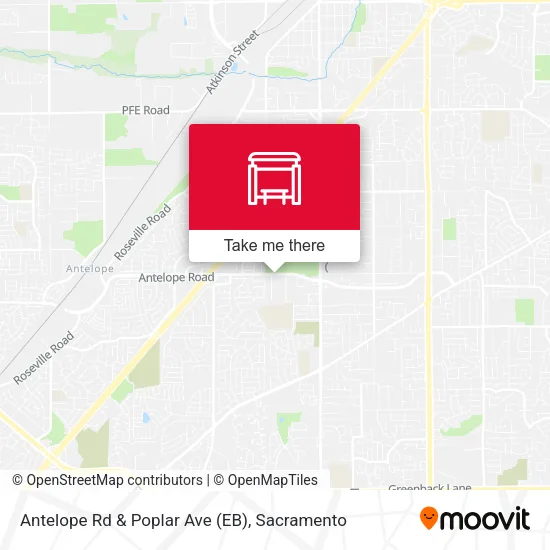 Mapa de Antelope Rd & Poplar Ave (EB)