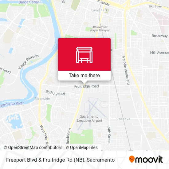 Mapa de Freeport Blvd & Fruitridge Rd (NB)