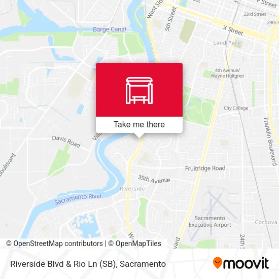 Mapa de Riverside Blvd & Rio Ln (SB)