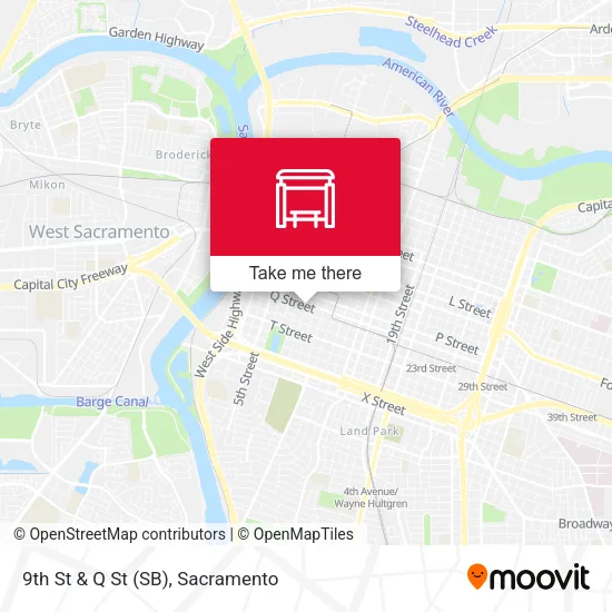 Mapa de 9th St & Q St (SB)