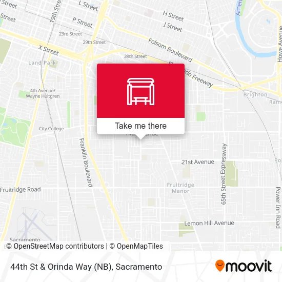Mapa de 44th St & Orinda Way (NB)