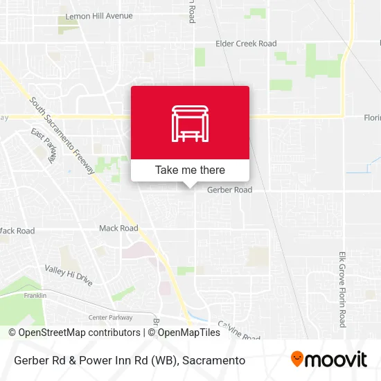 Mapa de Gerber Rd & Power Inn Rd (WB)