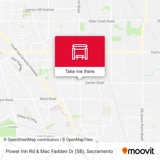 Mapa de Power Inn Rd & Mac Fadden Dr (SB)