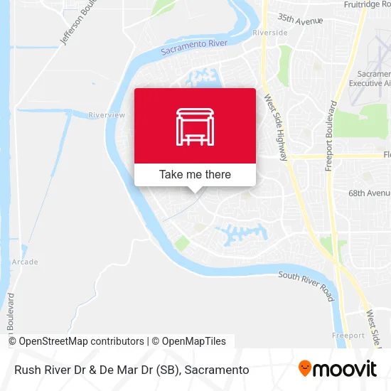 Rush River Dr & De Mar Dr (SB) map