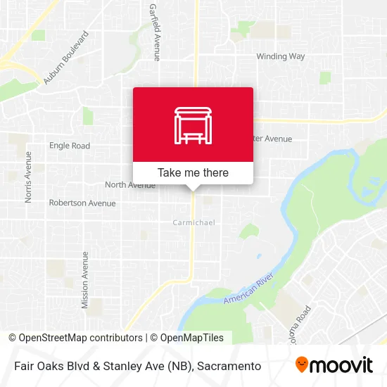 Mapa de Fair Oaks Blvd & Stanley Ave (NB)