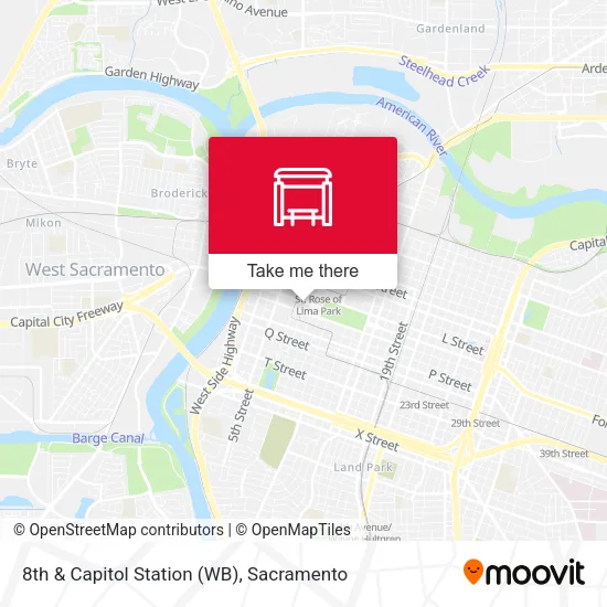 Mapa de 8th & Capitol Station (WB)
