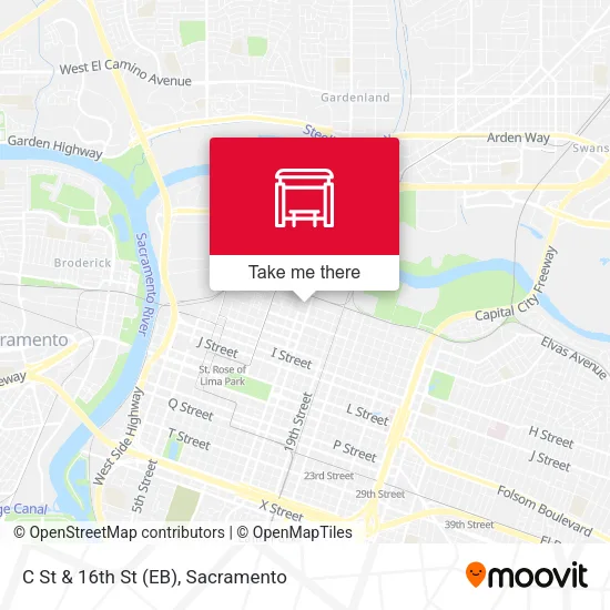 Mapa de C St & 16th St (EB)