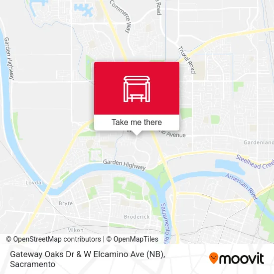 Mapa de Gateway Oaks Dr & W Elcamino Ave (NB)
