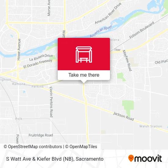 Mapa de S Watt Ave & Kiefer Blvd (NB)