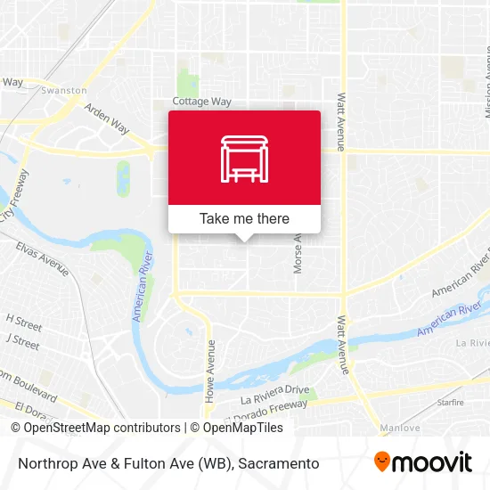 Mapa de Northrop Ave & Fulton Ave (WB)