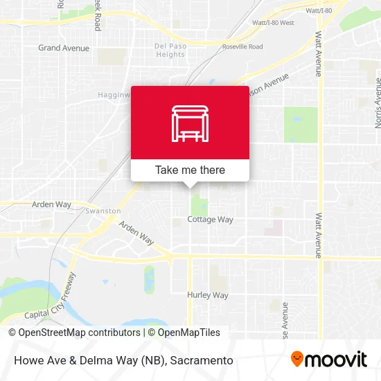 Howe Ave & Delma Way (NB) map