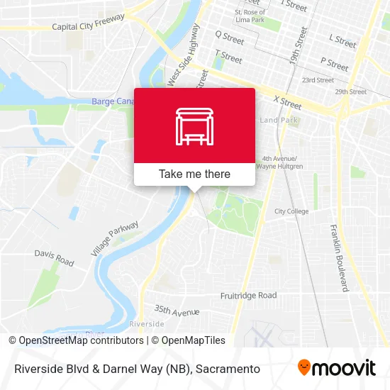 Mapa de Riverside Blvd & Darnel Way (NB)