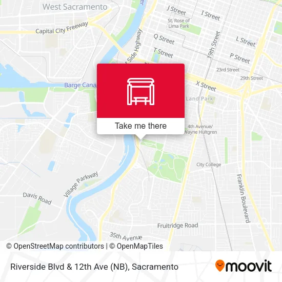 Mapa de Riverside Blvd & 12th Ave (NB)