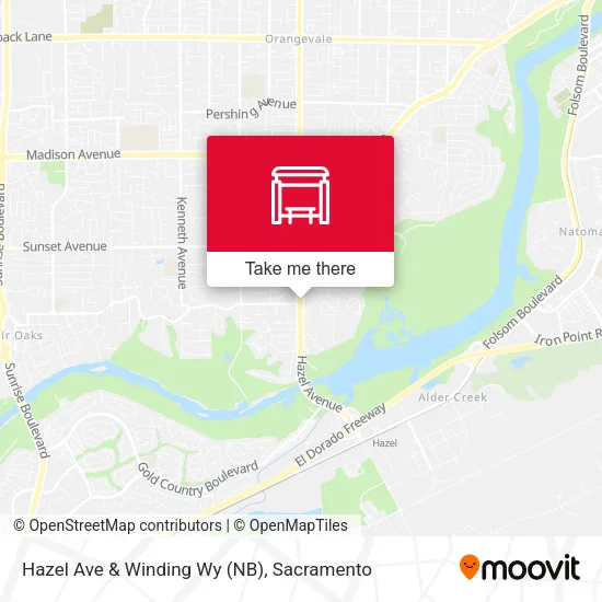 Hazel Ave & Winding Wy (NB) map