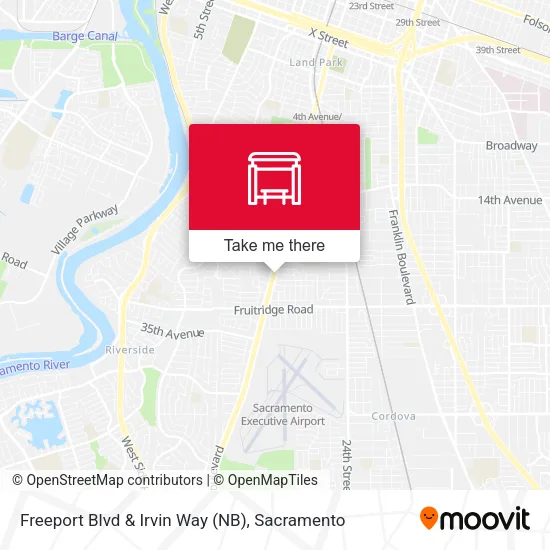 Mapa de Freeport Blvd & Irvin Way (NB)