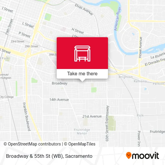 Broadway & 55th St (WB) map