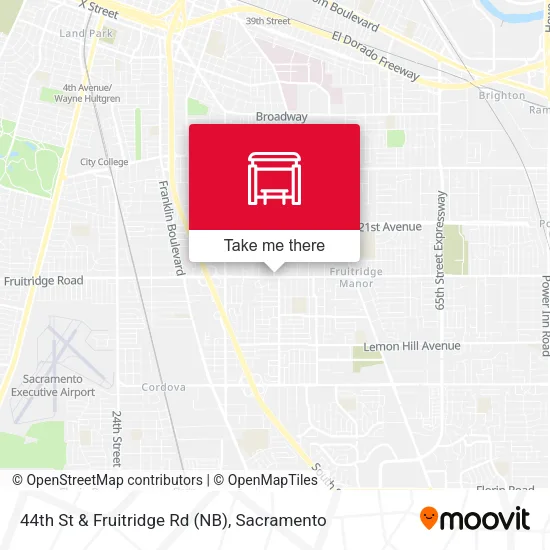 Mapa de 44th St & Fruitridge Rd (NB)