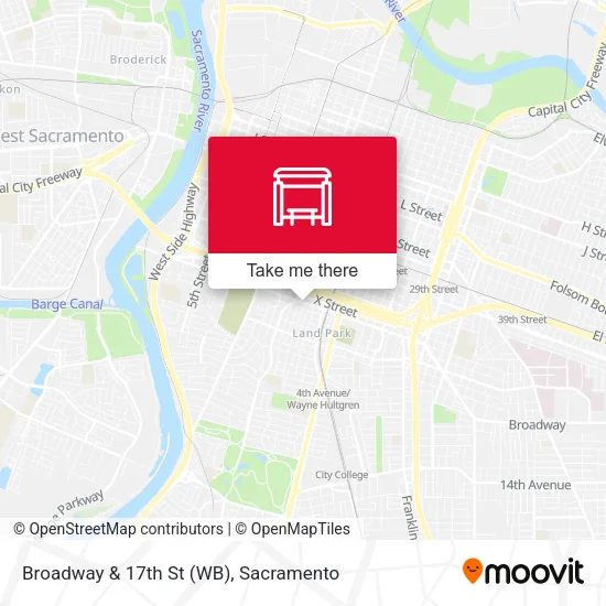Mapa de Broadway & 17th St (WB)