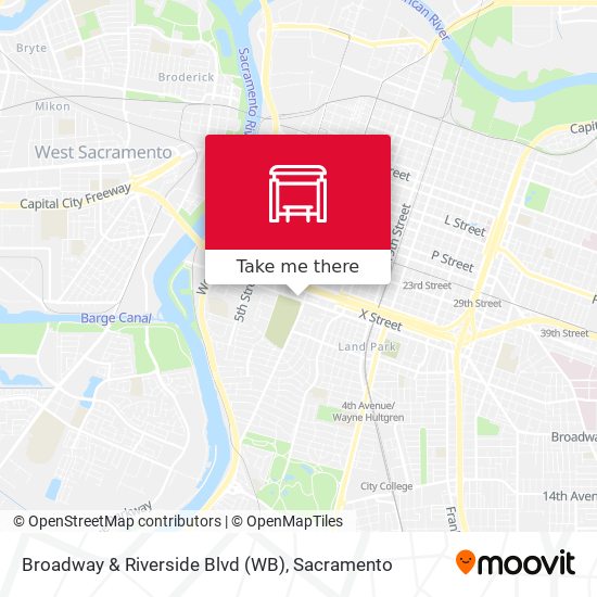 Mapa de Broadway & Riverside Blvd (WB)