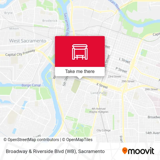 Mapa de Broadway & Riverside Blvd (WB)