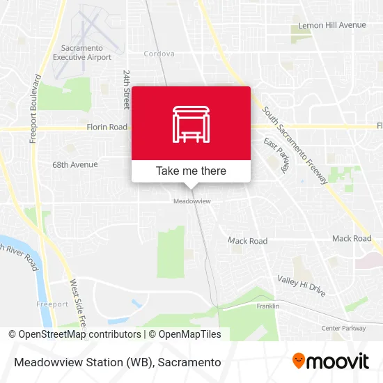 Meadowview Station (WB) map