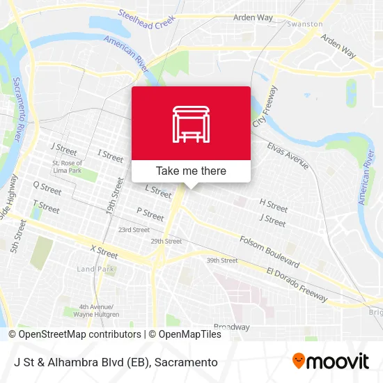 Mapa de J St & Alhambra Blvd (EB)