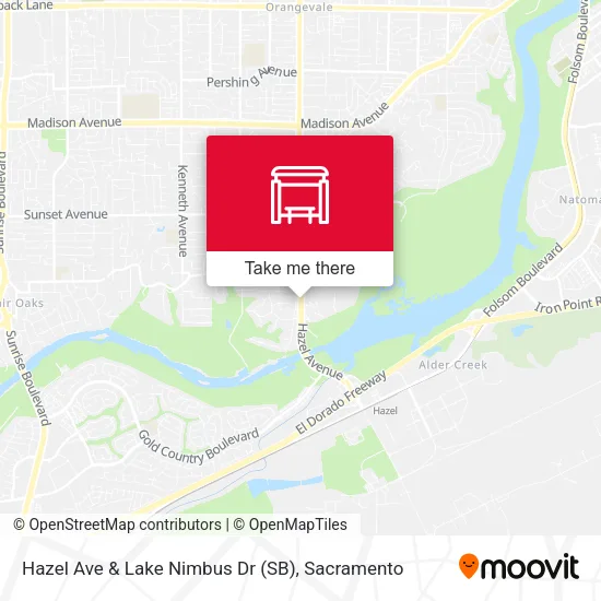 Mapa de Hazel Ave & Lake Nimbus Dr (SB)