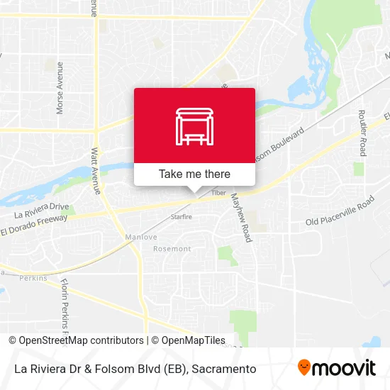 Mapa de La Riviera Dr & Folsom Blvd (EB)
