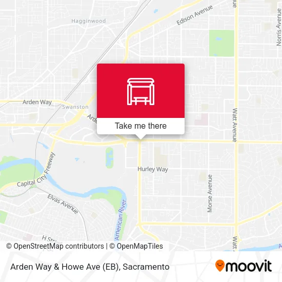 Mapa de Arden Way & Howe Ave (EB)